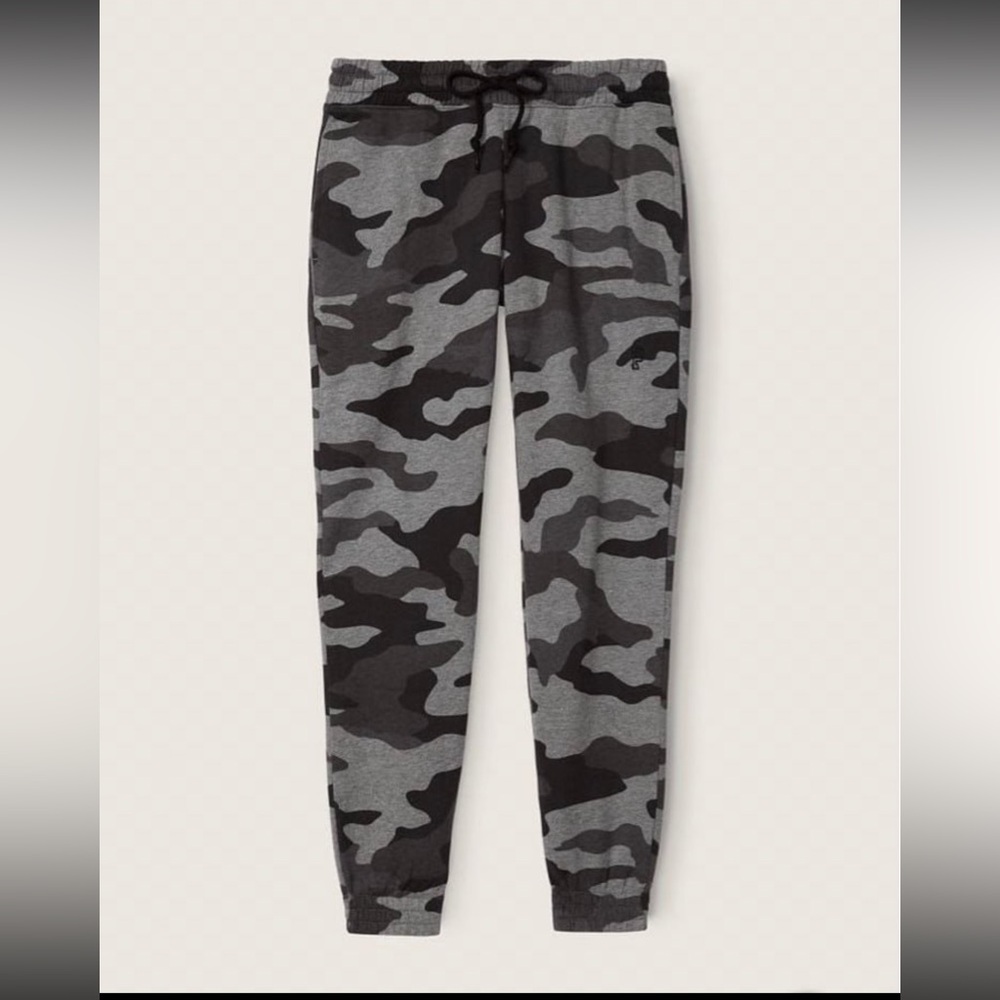 Vs pink skinny sweats joggers quarter- zip sweatshirt sz XXL pure black Camo - Picture 2 of 9